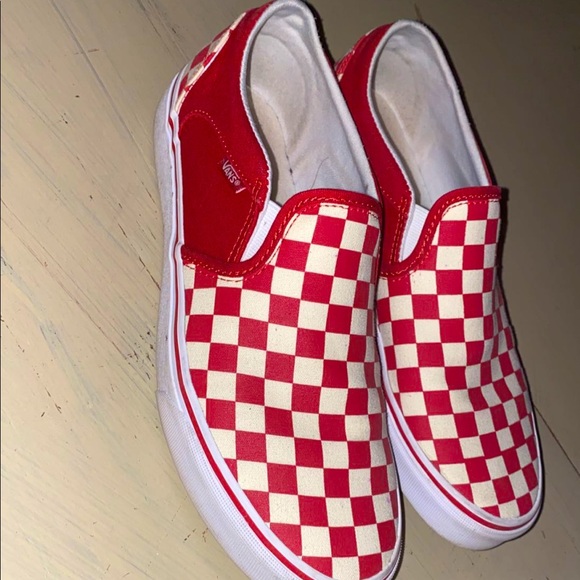 Red & White Checkered Vans - Picture 2 of 3